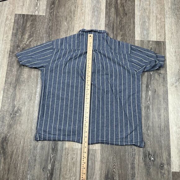 dyer brand san diego men's button up short sleeve shirt Sz Large - Picture 10 of 11